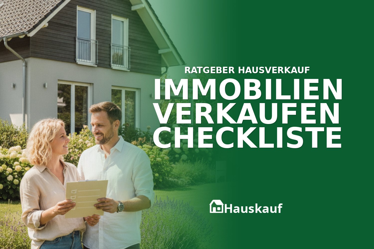 Moderne Immobilie mit Checkliste für den Hausverkauf