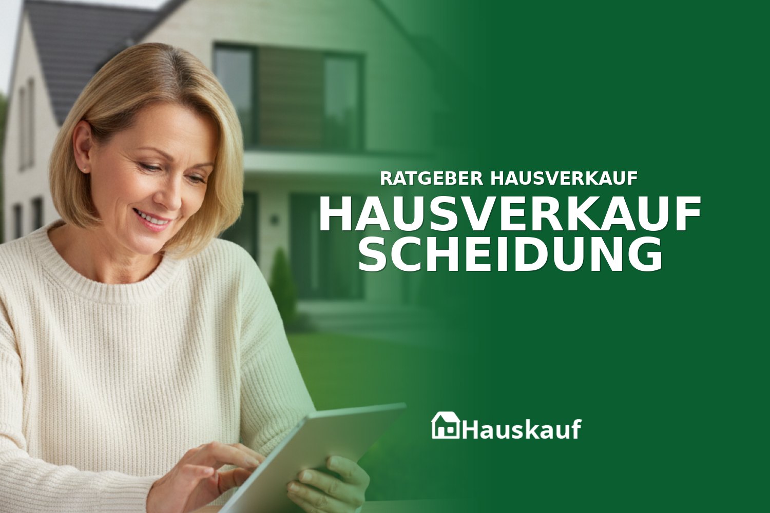 Hausverkauf bei Scheidung: Eine Person prüft Unterlagen für den Immobilienverkauf.