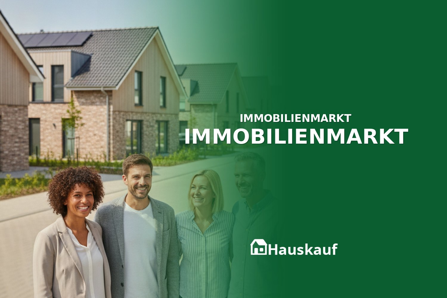 Moderne Einfamilienhäuser in einer Wohnsiedlung, die den dynamischen Immobilienmarkt repräsentieren.